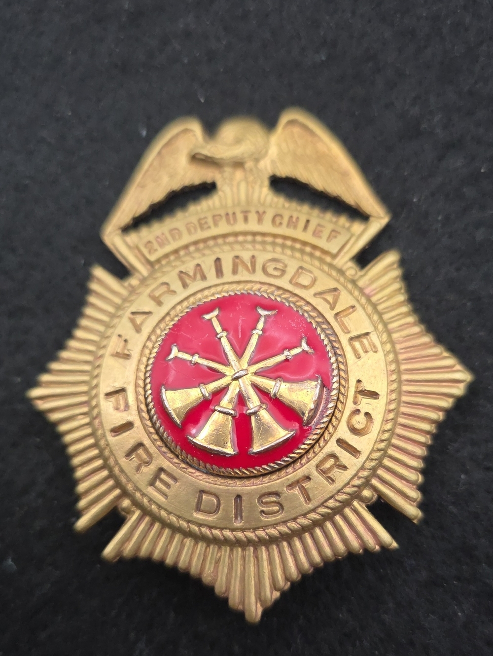 Farmingdale New York Fire District 2nd Deputy Badge
